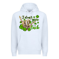 White i don t give a luck Premium Hoodie - Artiststas