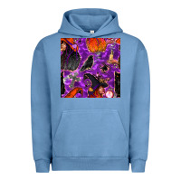 Pigment Pebble Blue halloween witch seamless pattern Urban Hoodie - BundleAndBundleShop