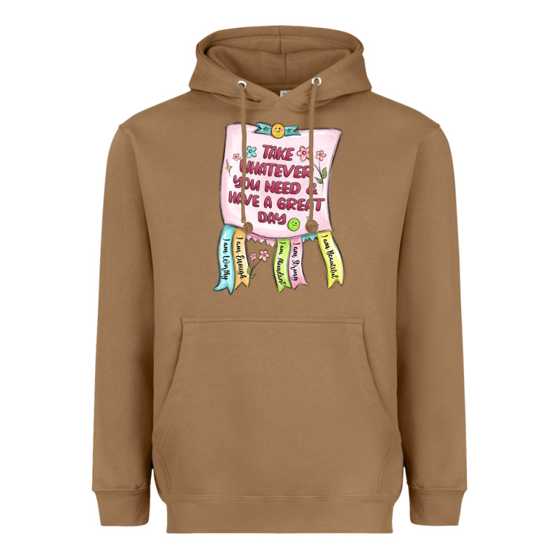 Take Whatever You Need  Have A Great Day Heavyweight Hoodie by MaliasSmallBusiness | Teevron