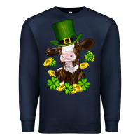 Navy st patricks day cow Premium Sweatshirt - RanaPortraitStore