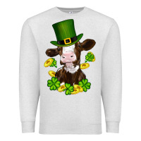 Oatmeal Heather st patricks day cow Premium Sweatshirt - RanaPortraitStore