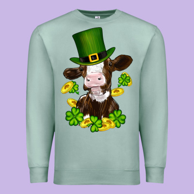 Premium Sweatshirt st patricks day cow