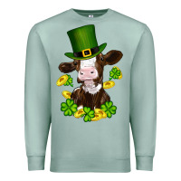 Seafoam st patricks day cow Premium Sweatshirt - RanaPortraitStore