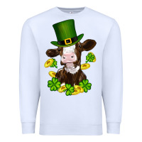 White st patricks day cow Premium Sweatshirt - RanaPortraitStore