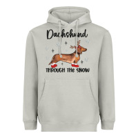 Dachshund Through The Snow Heavyweight Hoodie | Teevron