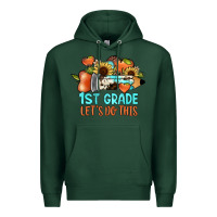 Sports Green 1 st grade let's do this Premium Hoodie - JahusDesignShop