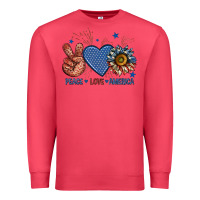 Cardinal peace love america billie wilder Premium Sweatshirt - texasbilliewilder