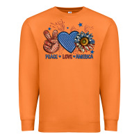 Carrot peace love america billie wilder Premium Sweatshirt - texasbilliewilder