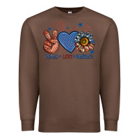 Chestnut peace love america billie wilder Premium Sweatshirt - texasbilliewilder