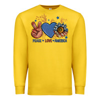 Lemon peace love america billie wilder Premium Sweatshirt - texasbilliewilder