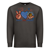 Smoke peace love america billie wilder Premium Sweatshirt - texasbilliewilder