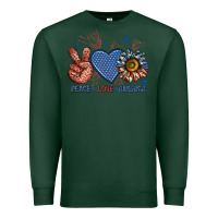 Sports Green peace love america billie wilder Premium Sweatshirt - texasbilliewilder