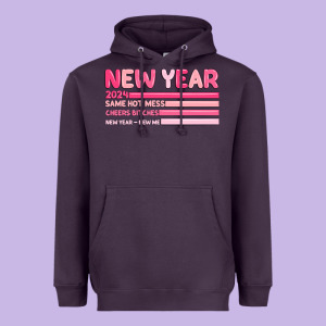 2024 New Year Heavyweight Hoodie Designed By Maliassmallbusiness