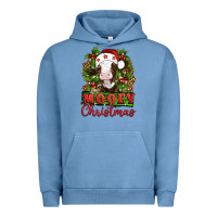 Pigment Pebble Blue Mooey christmas Urban Hoodie - Artiststas