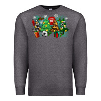 Charcoal Heather christmas trees with soccer Premium Sweatshirt - Zillion Design Studio