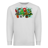 Dove Grey christmas trees with soccer Premium Sweatshirt - Zillion Design Studio