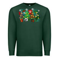 Sports Green christmas trees with soccer Premium Sweatshirt - Zillion Design Studio