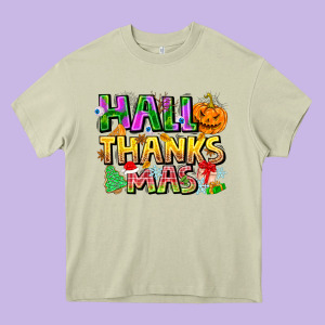 Holiday Fusion Art Heavy Core Tee Designed By Cowhidedigitalart