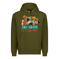 Army Green 3rd grade let's do this Premium Hoodie - JahusDesignShop