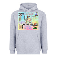Heather Grey artist life Heavyweight Hoodie - MaliasSmallBusiness