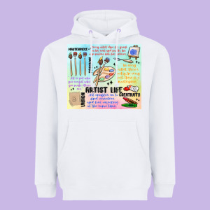 Artist Life Heavyweight Hoodie Designed By Maliassmallbusiness