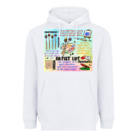 White artist life Heavyweight Hoodie - MaliasSmallBusiness