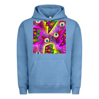 Pigment Pebble Blue halloween thunders seamless pattern Urban Hoodie - BundleAndBundleShop
