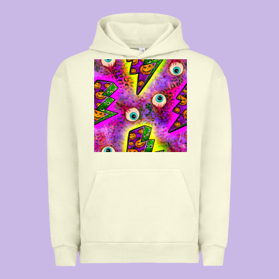 Halloween Thunders Seamless Pattern Urban Hoodie Designed By Bundleandbundleshop