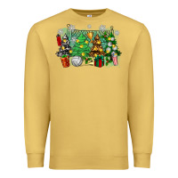 Antique Gold christmas trees with volleyball Premium Sweatshirt - Zillion Design Studio