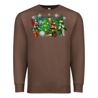 Chestnut christmas trees with volleyball Premium Sweatshirt - Zillion Design Studio