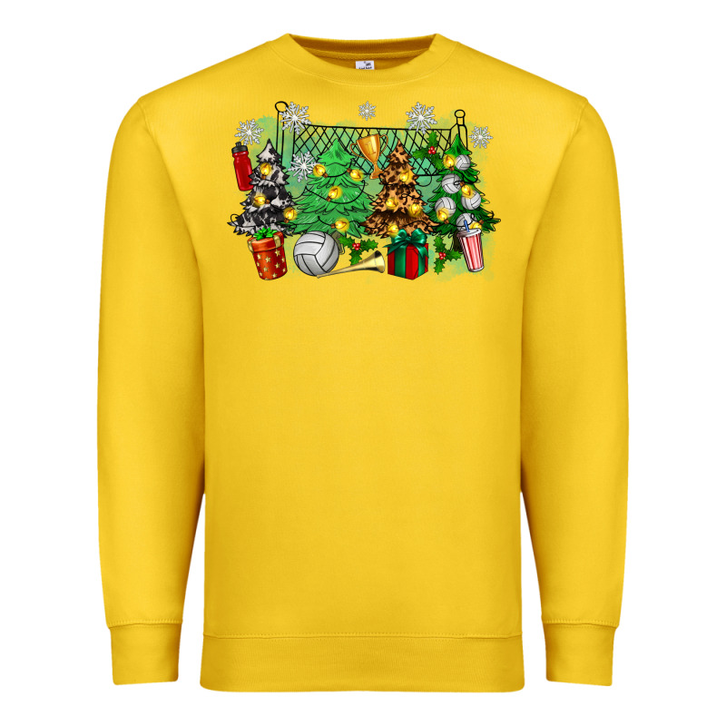 Christmas Trees With Volleyball Premium Sweatshirt by Zillion Design Studio | Teevron