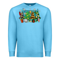 Ocean Blue christmas trees with volleyball Premium Sweatshirt - Zillion Design Studio