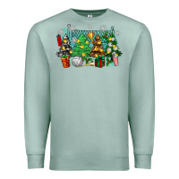 Seafoam christmas trees with volleyball Premium Sweatshirt - Zillion Design Studio