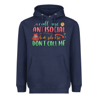 Navy call me antisocial but please dont call me Heavyweight Hoodie - MaliasSmallBusiness