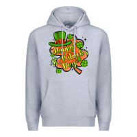 Heather Grey happy st patrick s day shamrock Premium Hoodie - Artiststas