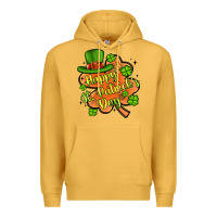 Mustard happy st patrick s day shamrock Premium Hoodie - Artiststas