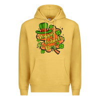 Antique Gold happy st patrick s day shamrock Premium Hoodie - Artiststas
