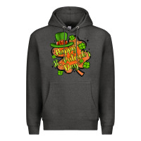 Charcoal Heather happy st patrick s day shamrock Premium Hoodie - Artiststas