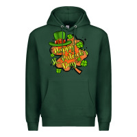Sports Green happy st patrick s day shamrock Premium Hoodie - Artiststas