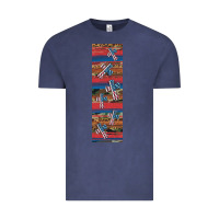 Vintage Denim usa flag and cross penwraps Vintage Tee - Artiststas