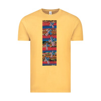 Vintage Mustard usa flag and cross penwraps Vintage Tee - Artiststas