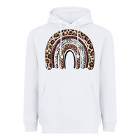White Cheetah rainbow Heavyweight Hoodie - MaliasSmallBusiness