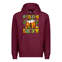Burgundy feeling lucky Premium Hoodie - Artiststas