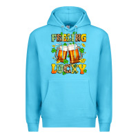 Ocean Blue feeling lucky Premium Hoodie - Artiststas