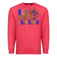 Cardinal red white and blessed Premium Sweatshirt - texasbilliewilder