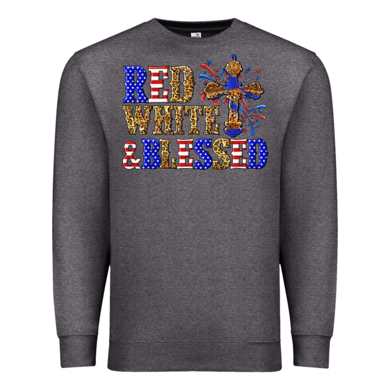 Red White And Blessed Premium Sweatshirt by texasbilliewilder | Teevron
