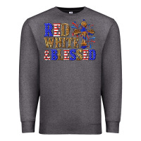 Charcoal Heather red white and blessed Premium Sweatshirt - texasbilliewilder