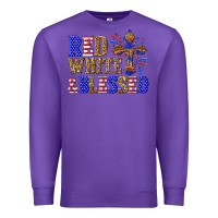 Purple red white and blessed Premium Sweatshirt - texasbilliewilder