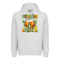 Dove Grey feeling lucky Premium Hoodie - Artiststas