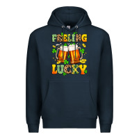 Navy feeling lucky Premium Hoodie - Artiststas
